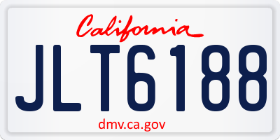 CA license plate JLT6188