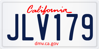 CA license plate JLV179