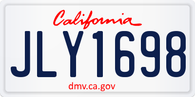 CA license plate JLY1698