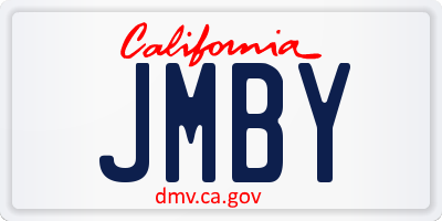 CA license plate JMBY