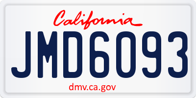 CA license plate JMD6093