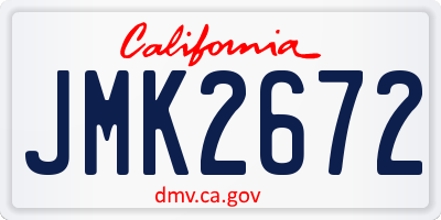 CA license plate JMK2672