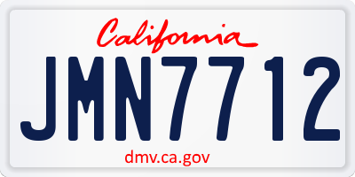 CA license plate JMN7712