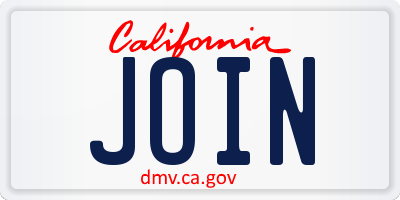 CA license plate JOIN