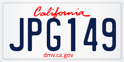 CA license plate JPG149