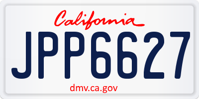 CA license plate JPP6627