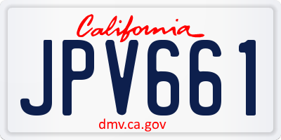 CA license plate JPV661