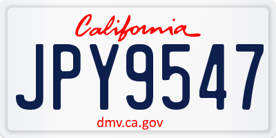 CA license plate JPY9547