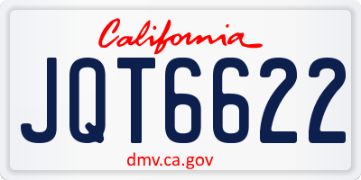 CA license plate JQT6622