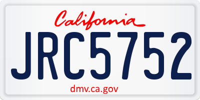 CA license plate JRC5752