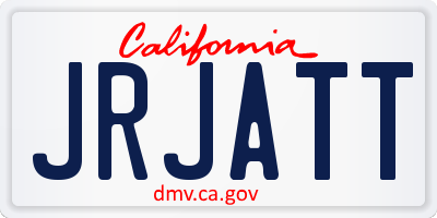 CA license plate JRJATT