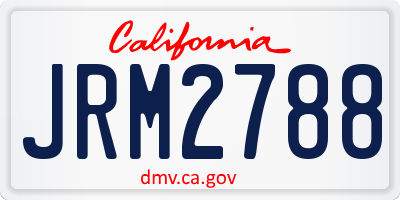 CA license plate JRM2788