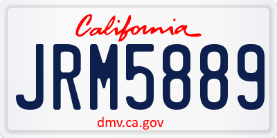 CA license plate JRM5889