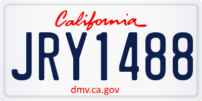 CA license plate JRY1488