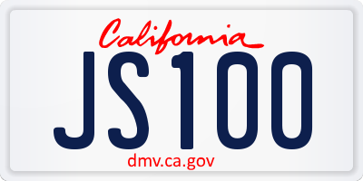 CA license plate JS100