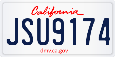 CA license plate JSU9174