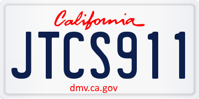 CA license plate JTCS911