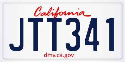 CA license plate JTT341