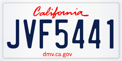 CA license plate JVF5441