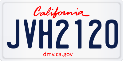 CA license plate JVH2120