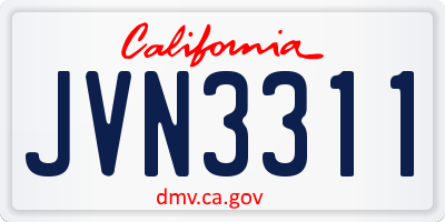 CA license plate JVN3311