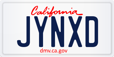 CA license plate JYNXD