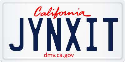 CA license plate JYNXIT