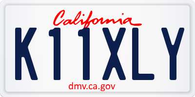 CA license plate K11XLY