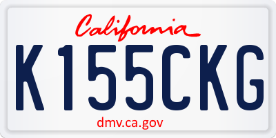 CA license plate K155CKG