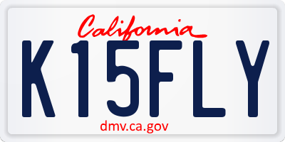 CA license plate K15FLY