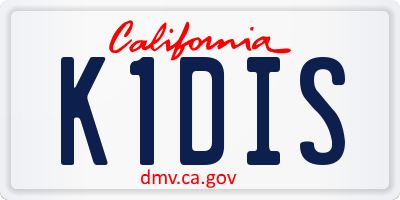 CA license plate K1DIS