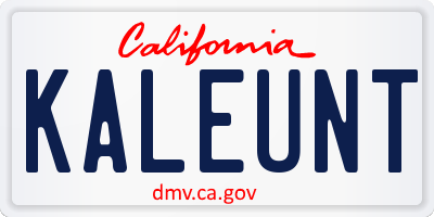 CA license plate KALEUNT