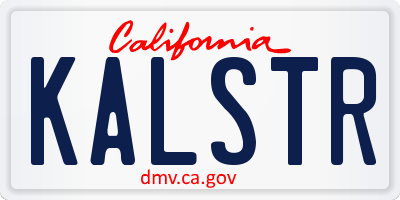 CA license plate KALSTR