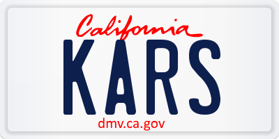 CA license plate KARS