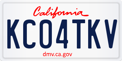 CA license plate KC04TKV