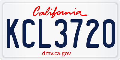 CA license plate KCL3720