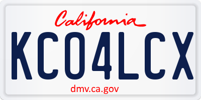 CA license plate KCO4LCX