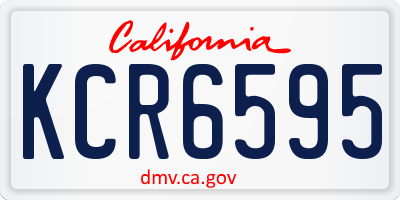 CA license plate KCR6595