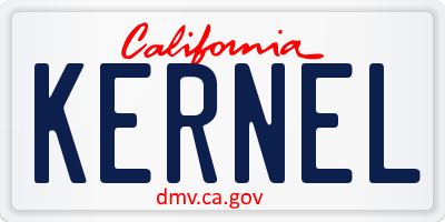 CA license plate KERNEL