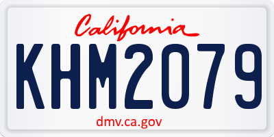 CA license plate KHM2079