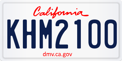 CA license plate KHM2100