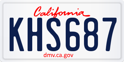 CA license plate KHS687