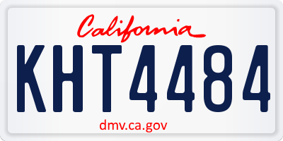 CA license plate KHT4484