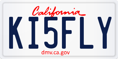 CA license plate KI5FLY