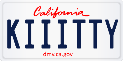 CA license plate KIIITTY