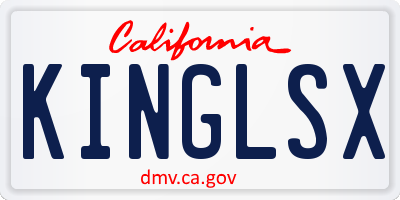 CA license plate KINGLSX