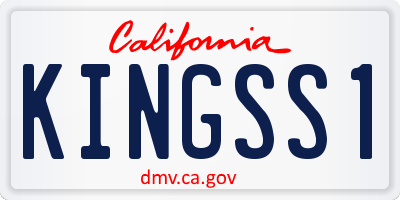 CA license plate KINGSS1