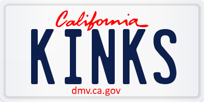 CA license plate KINKS