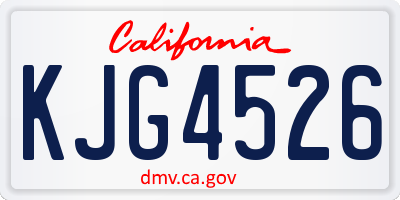 CA license plate KJG4526