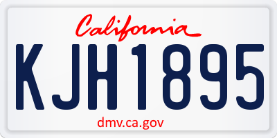 CA license plate KJH1895